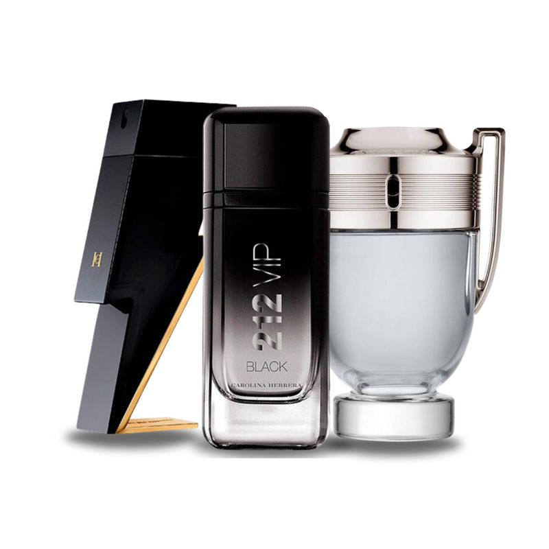 SET DE 3 PARFUMURI BAD BOY, 212 VIP BLACK, PACO RABANNE INVICTUS 100ML