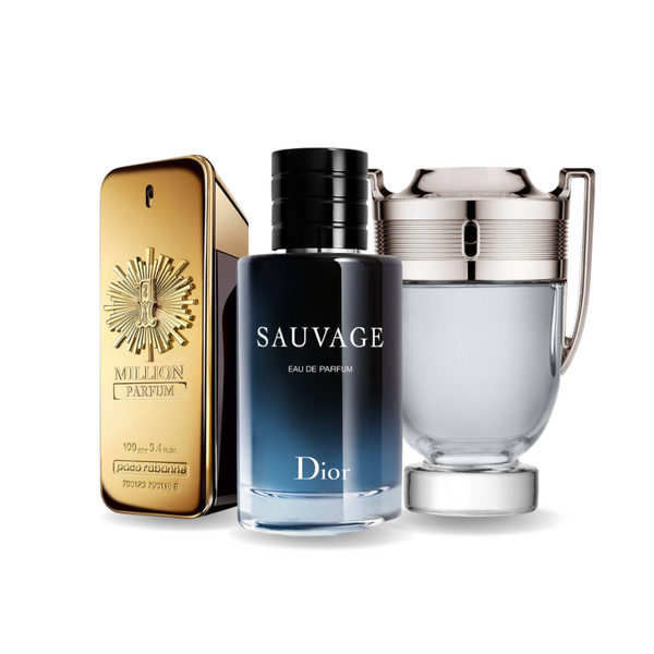 SET DE 3 PARFUMURI PACO RABANNE ONE MILLION, DIOR SAUVAGE, PACO RABANNE INVICTUS 100ML