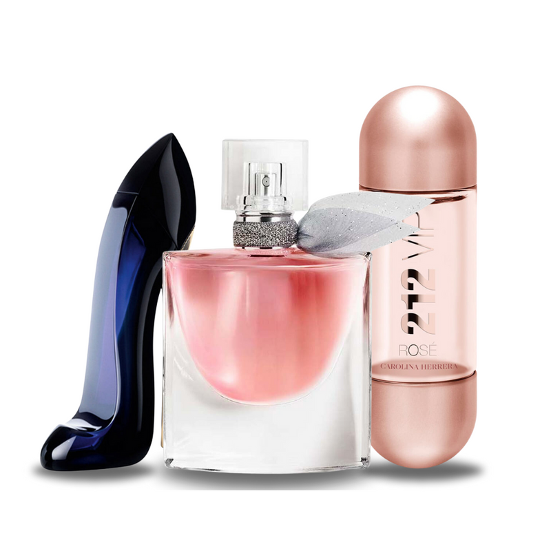 SET DE 3 PARFUMURI GOOD GIRL, LANCOME LA VIE EST BELLE, 212 VIP ROSÉ 100ML