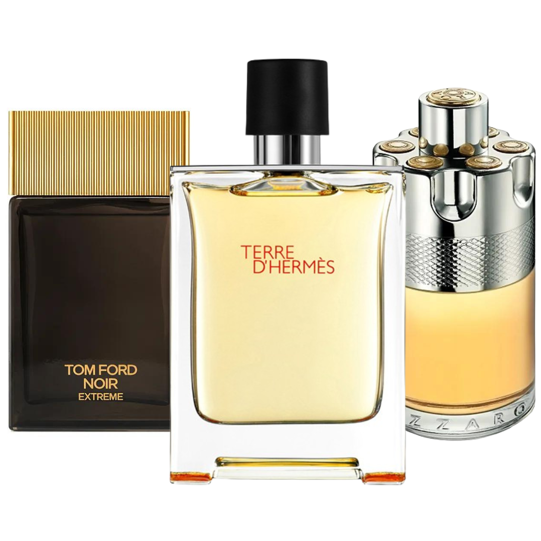 SET DE 3 PARFUMURI TERRE D'HERMÈS, AZZARO WANTED, TOM FORD NOIR EXTREME 100ML
