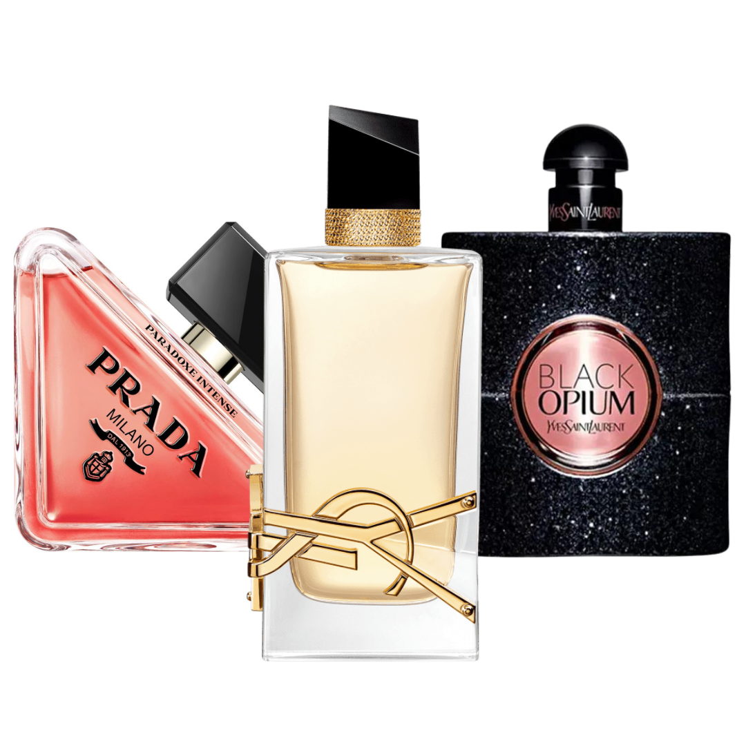SET DE 3 PARFUMURI PRADA PARADOX, BLACK OPIUM YVES SAINT LAURENT, LIBRE 100ML